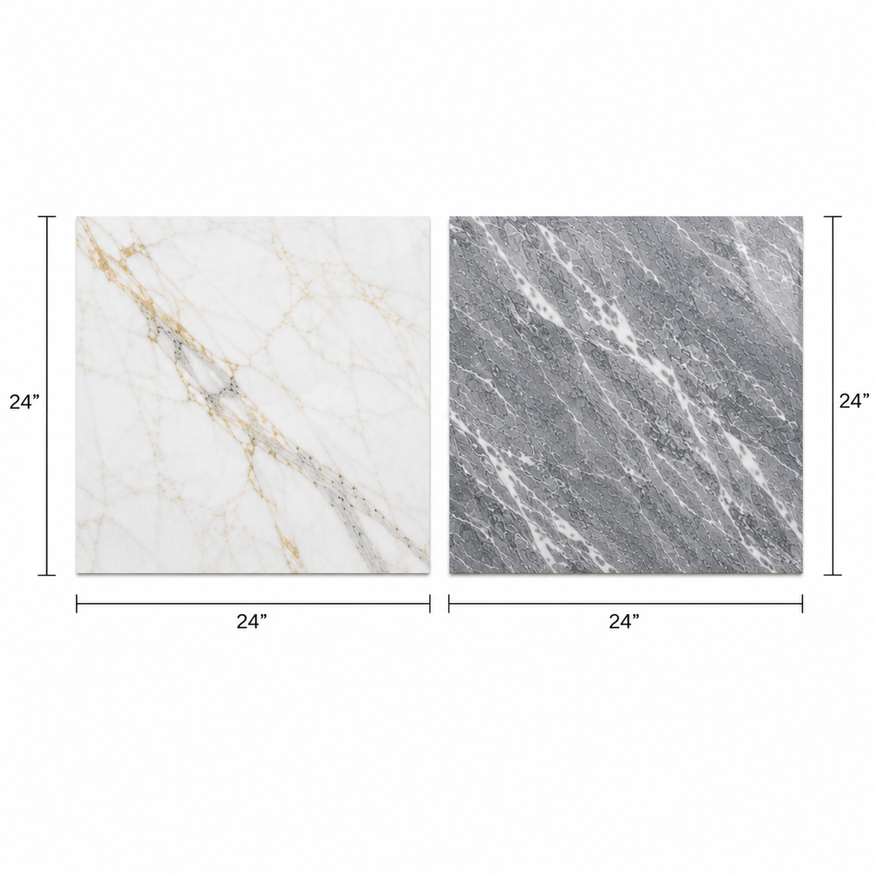 Checkerboard Marble Tile - Calacatta Gold & Bardiglio Nuvolato
