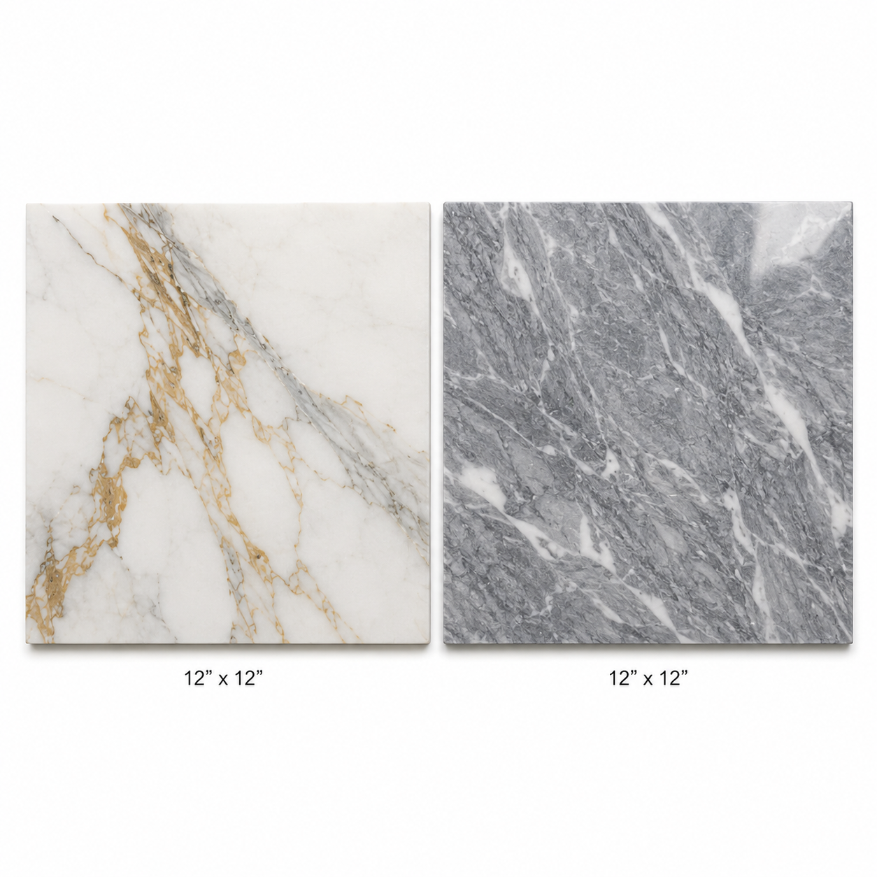 Checkerboard Marble Tile - Calacatta Gold & Bardiglio Nuvolato