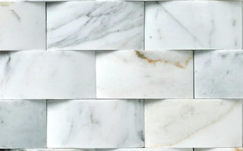 Calacatta Gold Marble 2’’ X 4’’ Round-Faced Brick Mosaic Wall Tile