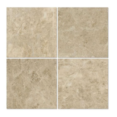 Cappuccino Marble 12’’ X 12’’ Tile Micro-Beveled Wall Tile