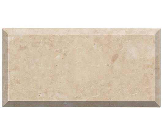 Cappuccino Marble 3" X 6" Tile Deep-Beveled Polished