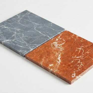 Checkerboard Marble Tile - Bardiglio Nuvolato & Rojo Alicante