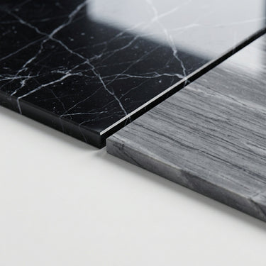 Checkerboard Marble Tile - Nero Marquina & Bardiglio Nuvolato