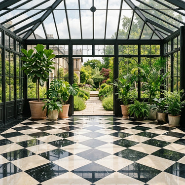 Checkerboard Marble Tile - Nero Marquina & Botticino