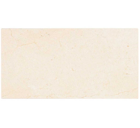 Crema Marfil Marble 12" X 24" Tile Micro-Beveled - Premium