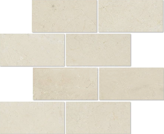 Crema Marfil Marble 3" X 6" Tile