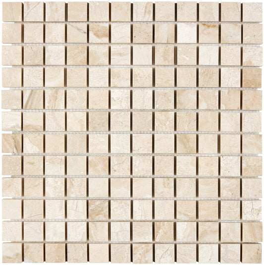 Diano Royal (Queen Beige) Marble 1’’ X 1’’ Mosaic Polished Wall Tile