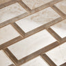 Diano Royal (Queen Beige) Marble 2’’ X 4’’ Deep-Beveled Brick Mosaic Polished Wall Tile
