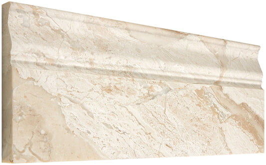 Diano Royal (Queen Beige) Marble 4-3/4’’ X 12’’ X 3/4’’ Baseboard Trim Polished/Honed Baseboard