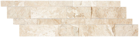 Diano Royal (Queen Beige) Marble Ledger-Panel Split-Faced Wall Tile
