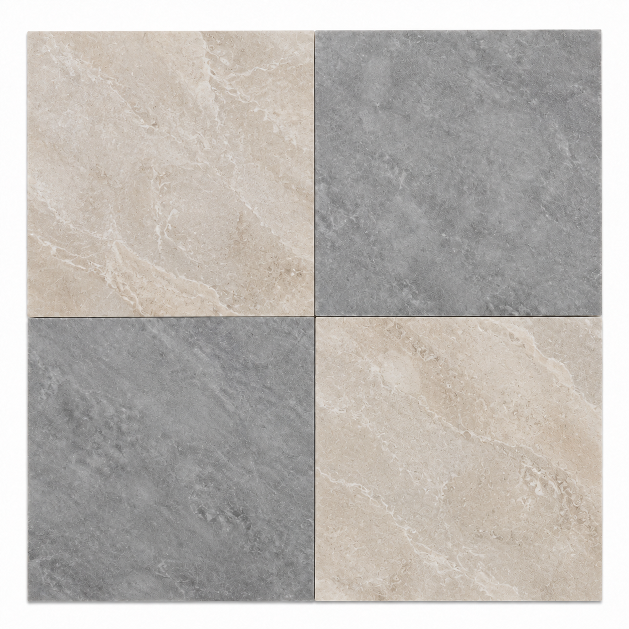 Checkerboard Marble Tile - Diano Royal & Bardiglio Imperiale
