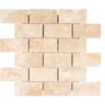 Durango Cream Travertine 2’’ X 4’’ Brick Mosaic Tumbled Wall Tile