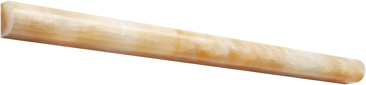 Giallo Crystal Honey Onyx 3/4’’ X 12’’ Bullnose Liner Polished Liner