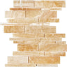 Giallo Crystal Honey Onyx Manhattan Random-Strip Mosaic Polished Backsplash Tile