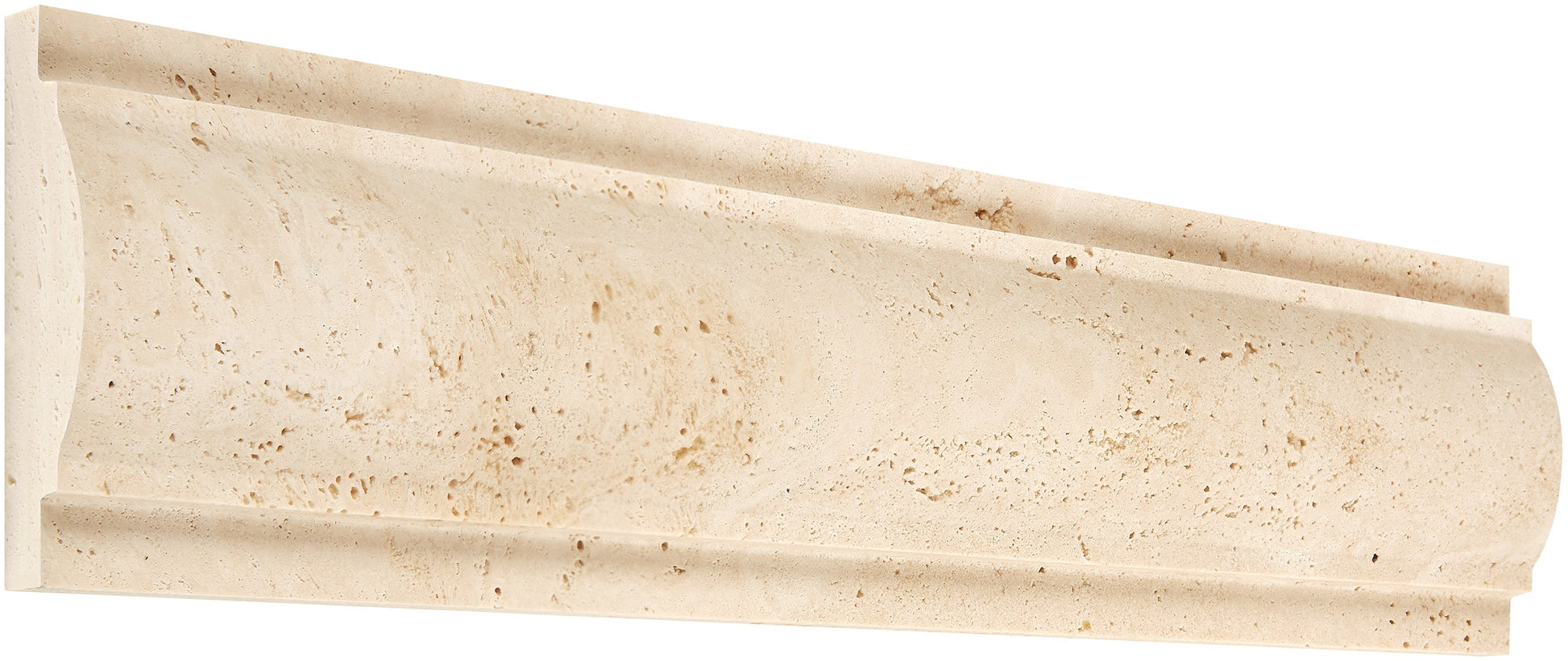 Ivory (Light) Travertine 3’’ X 12’’ Arch/Baldwin Molding Honed Arch/Baldwin