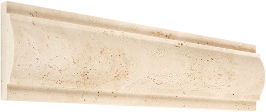 Ivory (Light) Travertine 3’’ X 12’’ Arch/Baldwin Molding Honed Arch/Baldwin