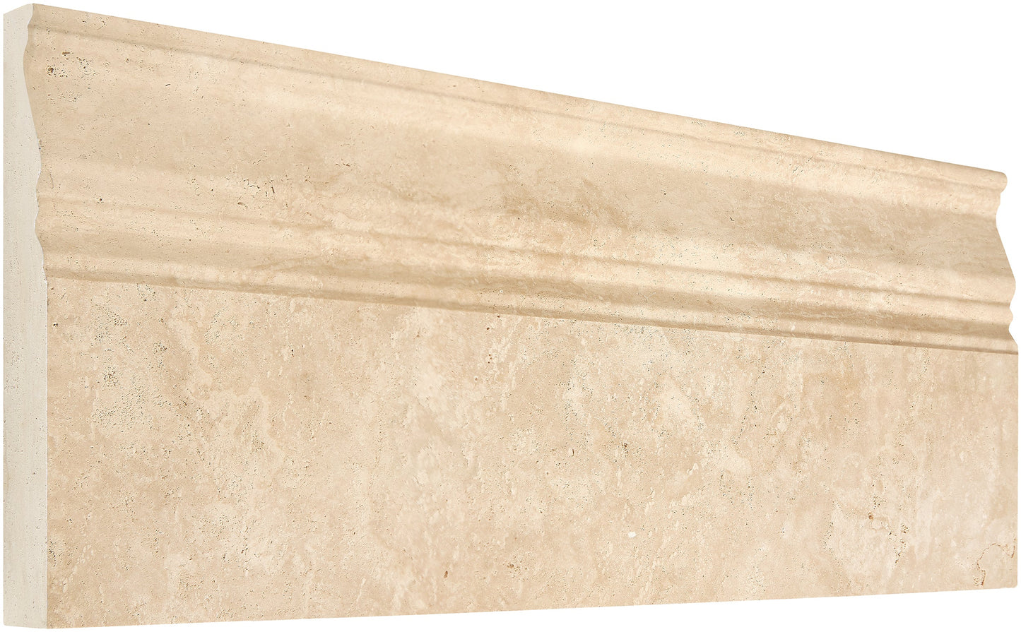 Ivory (Light) Travertine 5’’ X 12’’ Baseboard Trim Honed Baseboard