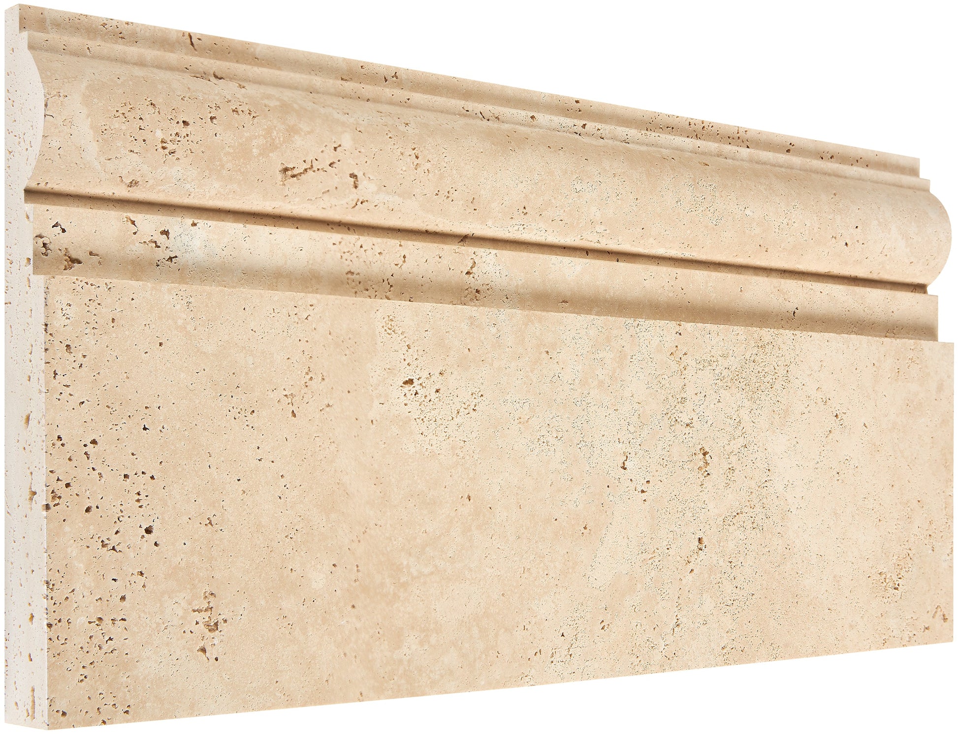 Ivory (Light) Travertine 6’’ X 12’’ Baseboard Trim Honed Baseboard