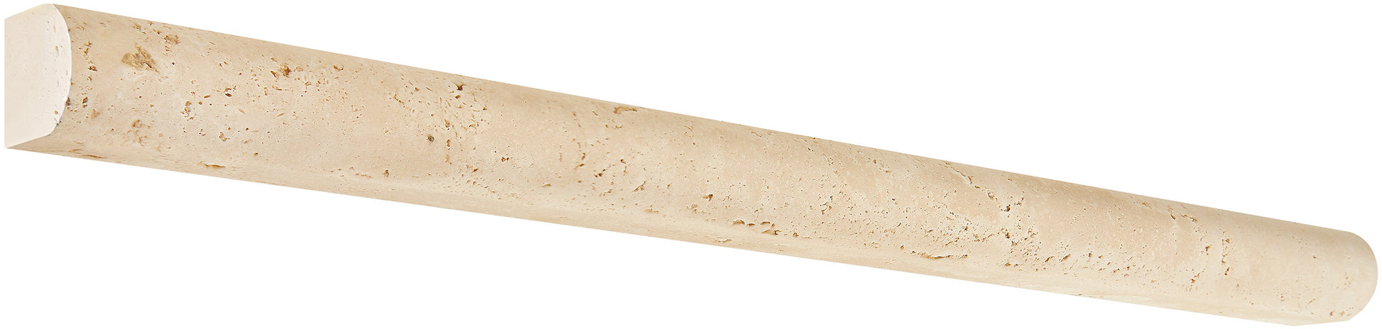 Ivory (Light) Travertine 3/4’’ X 12’’ Bullnose Liner Honed Liner