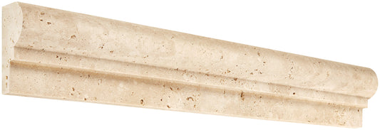 Ivory (Light) Travertine 2’’ X 12’’ Single-Step Chair Rail Trim Honed Single-Step Chair Rail