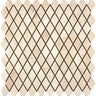 Ivory (Light) Travertine 1’’ X 2’’ Diamond Mosaic Tumbled Wall Tile
