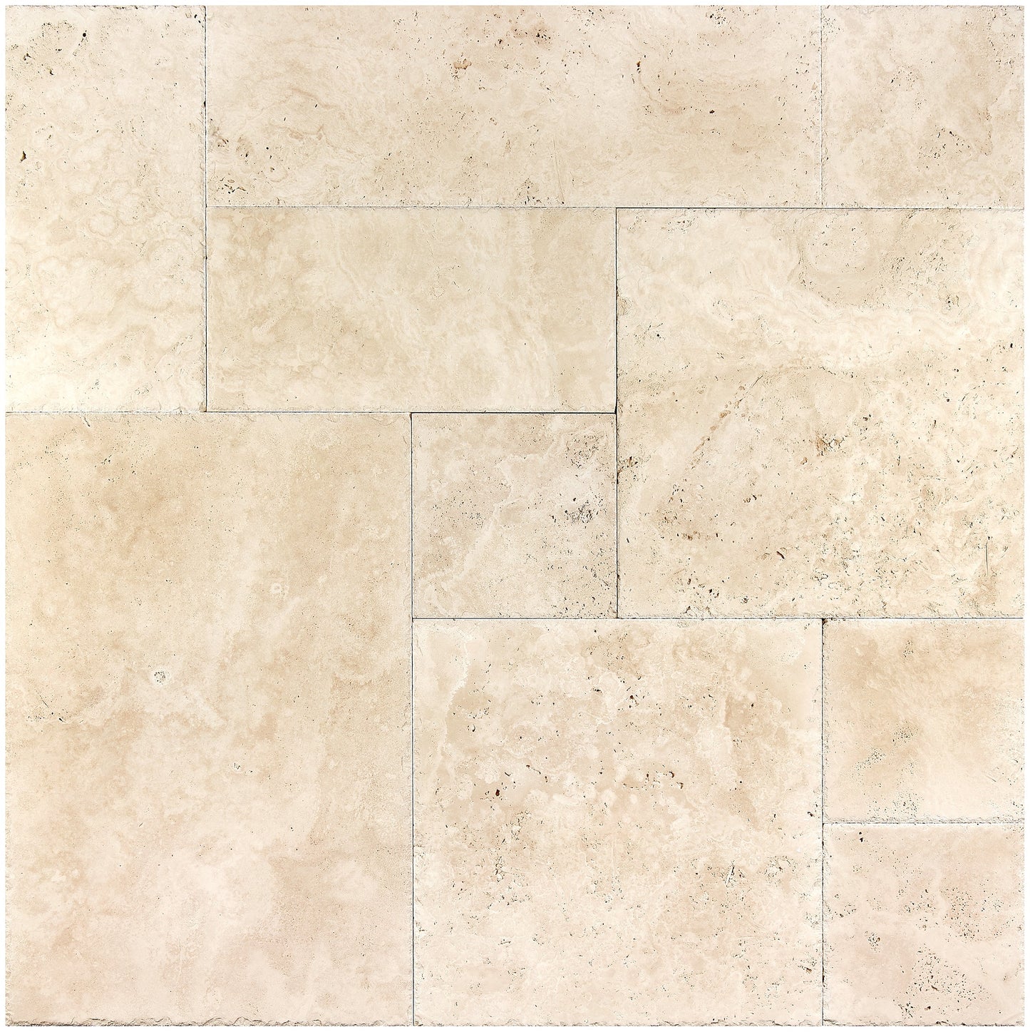 Ivory (Light) Travertine Versailles Pattern Tile Wall Tile