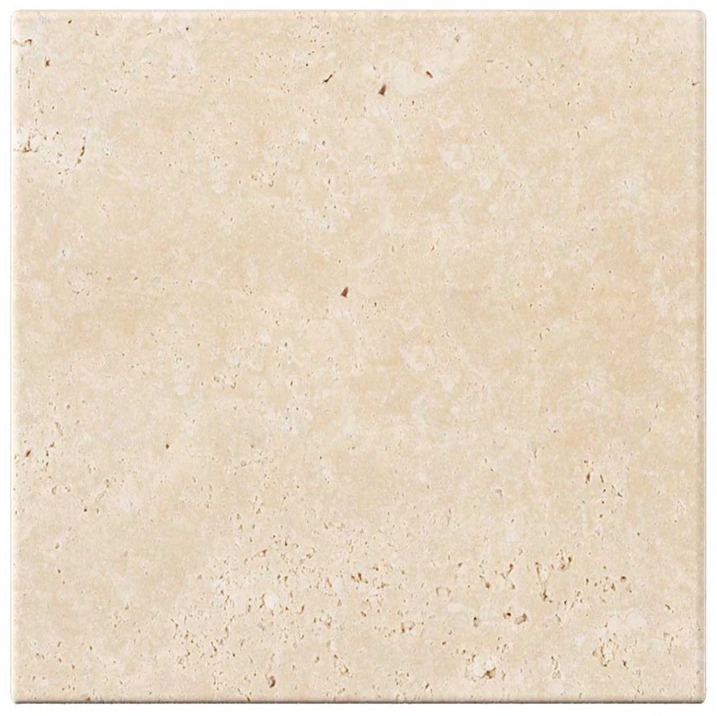 Ivory (Light) Travertine 8’’ X 8’’ Tile - (Cross-cut) Tumbled / 1 sq. ft. Wall Tile