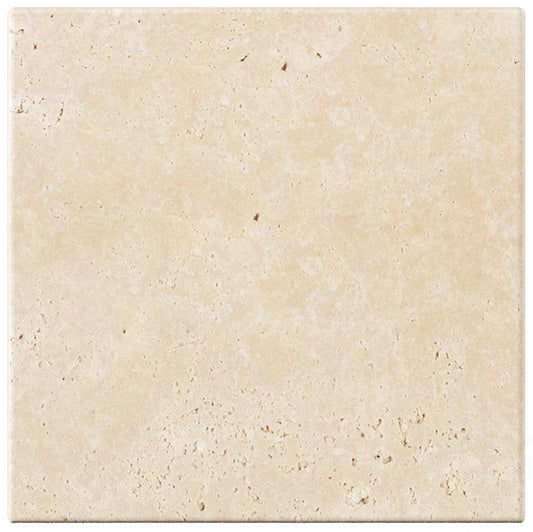 Ivory (Light) Travertine 8’’ X 8’’ Tile - (Cross-cut) Tumbled / 1 sq. ft. Wall Tile