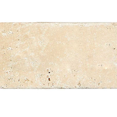 Ivory (Light) Travertine 3’’ X 6’’ Tile - (Cross-cut) Tumbled / 1 sq. ft. Wall Tile