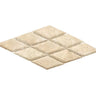 Ivory (Light) Travertine 3’’ X 6’’ Diamond Mosaic Honed Deep-Beveled Wall Tile