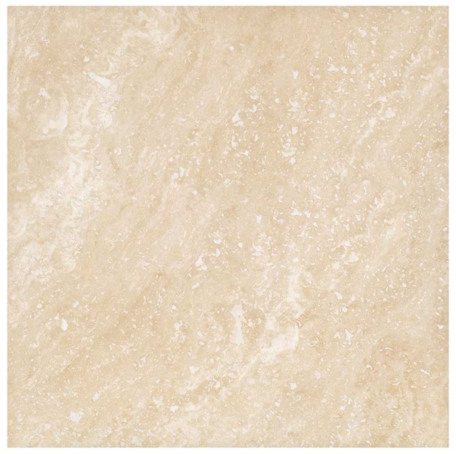 Ivory (Light) Travertine 24’’ X 24’’ Tile - (Cross-cut) Filled & Honed / 1 Sheet Wall Tile