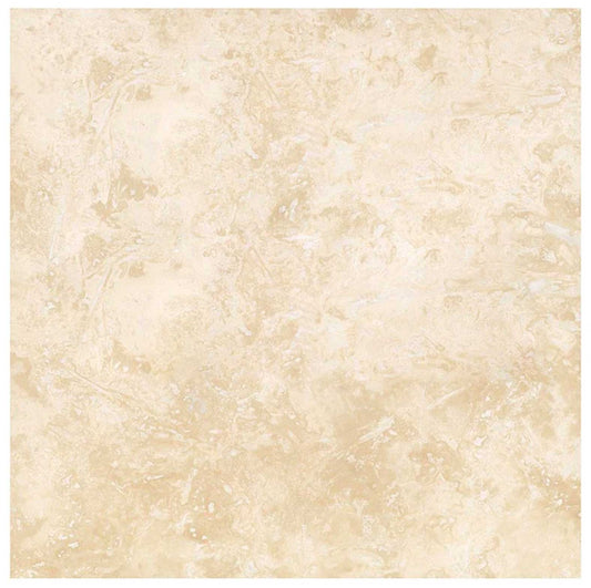 Ivory (Light) Travertine 4’’ X 4’’ Tile - (Cross-cut) Filled & Honed / 1 sq. ft. Wall Tile