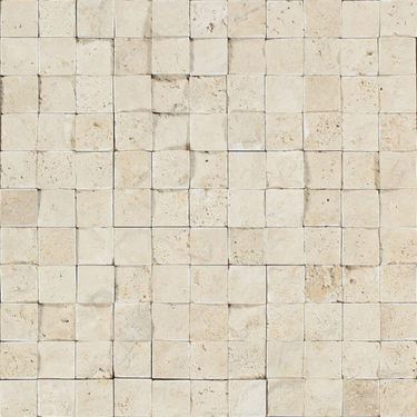 Ivory (Light) Travertine 1’’ X 1’’ Mosaic Split-Faced / 1 sheet Wall Tile