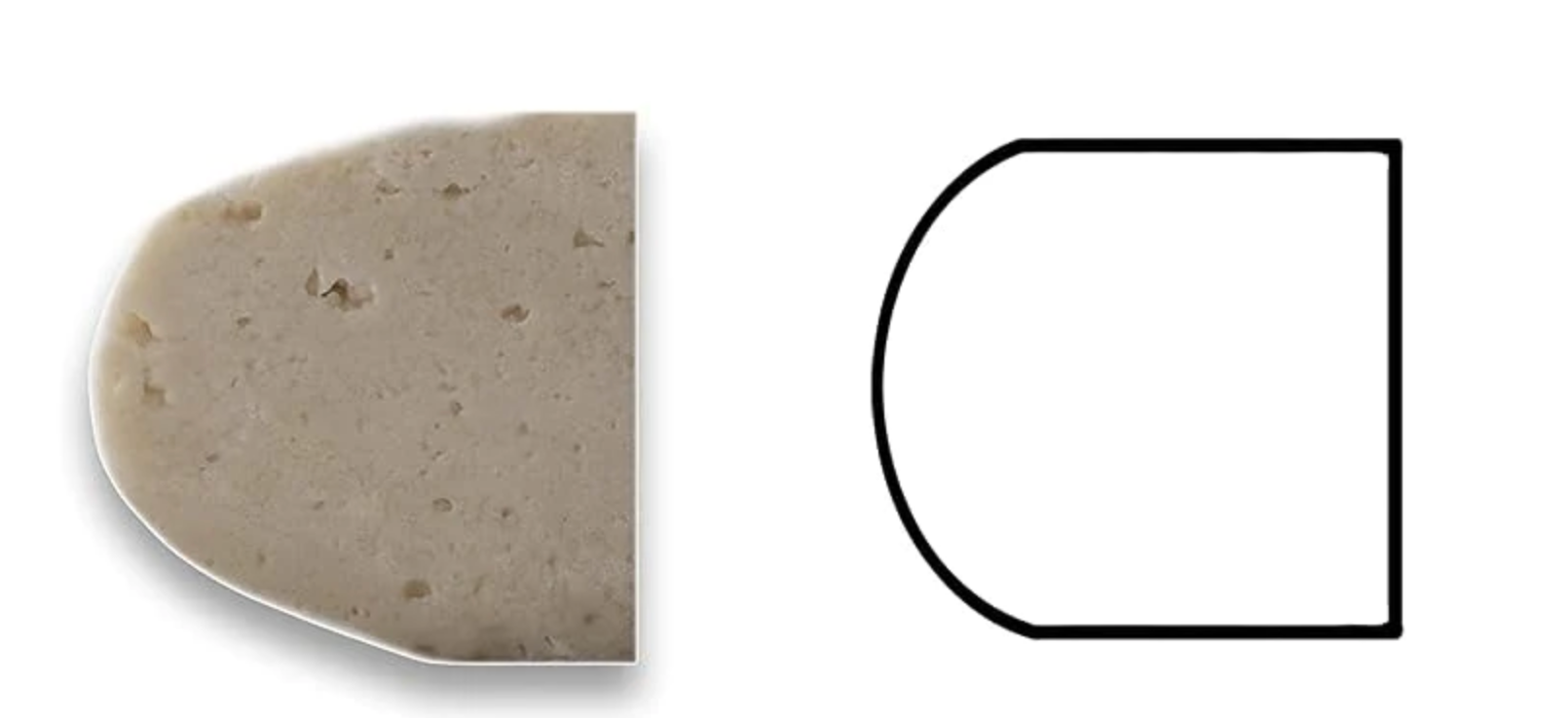 Ivory (Light) Travertine 1’’ X 12’’ Rope Diamond Liner Honed Liner