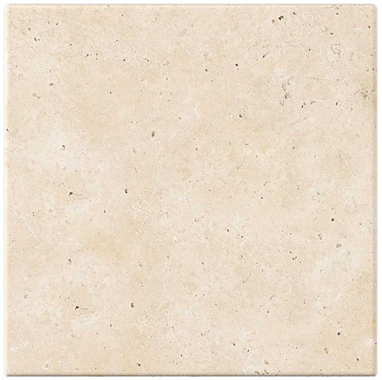 Ivory (Light) Travertine 18" X 18" Tile - (Cross-cut)