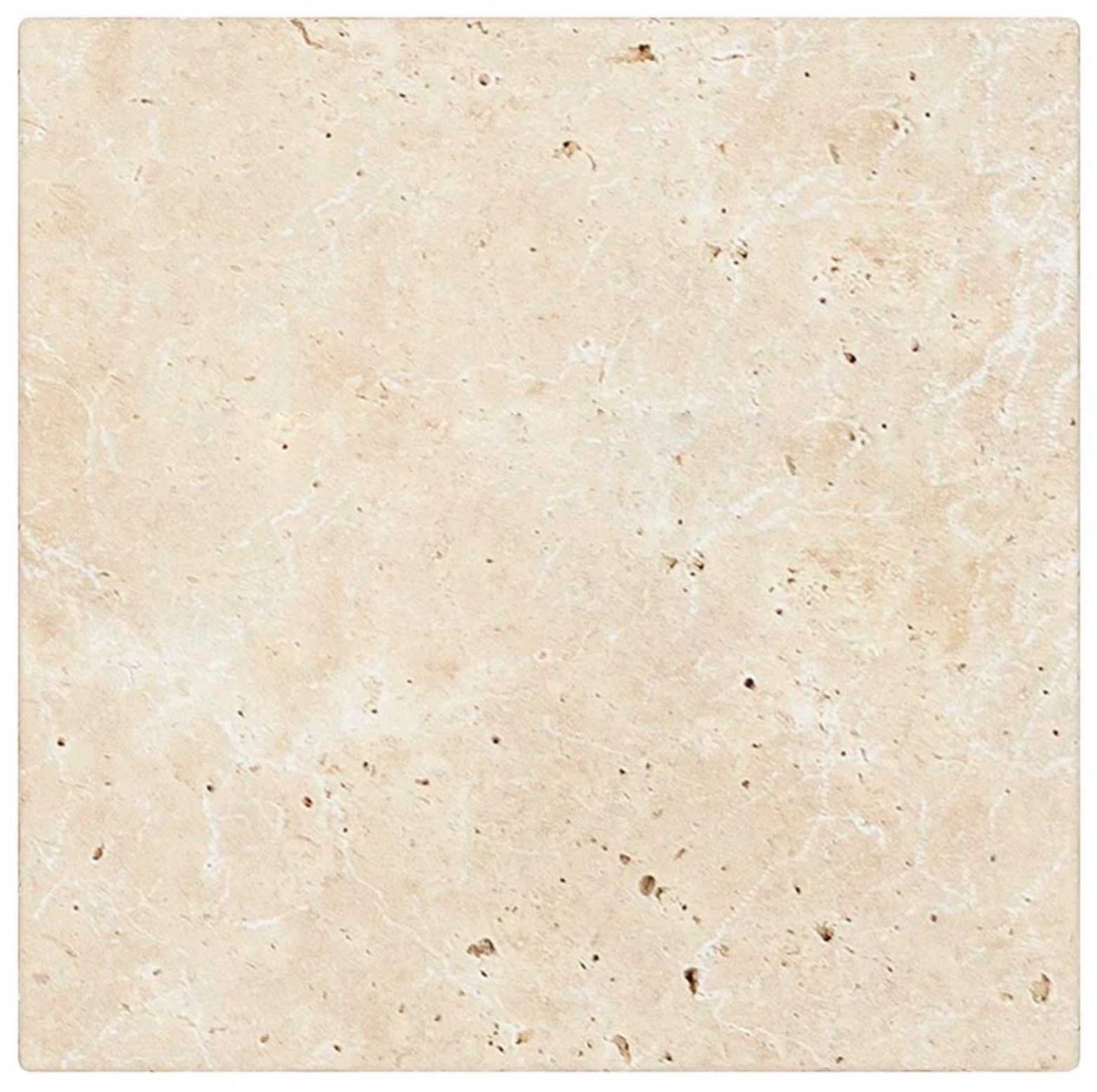 Ivory (Light) Travertine 24’’ X 24’’ Tile - (Cross-cut) Tumbled / 1 Sheet Wall Tile