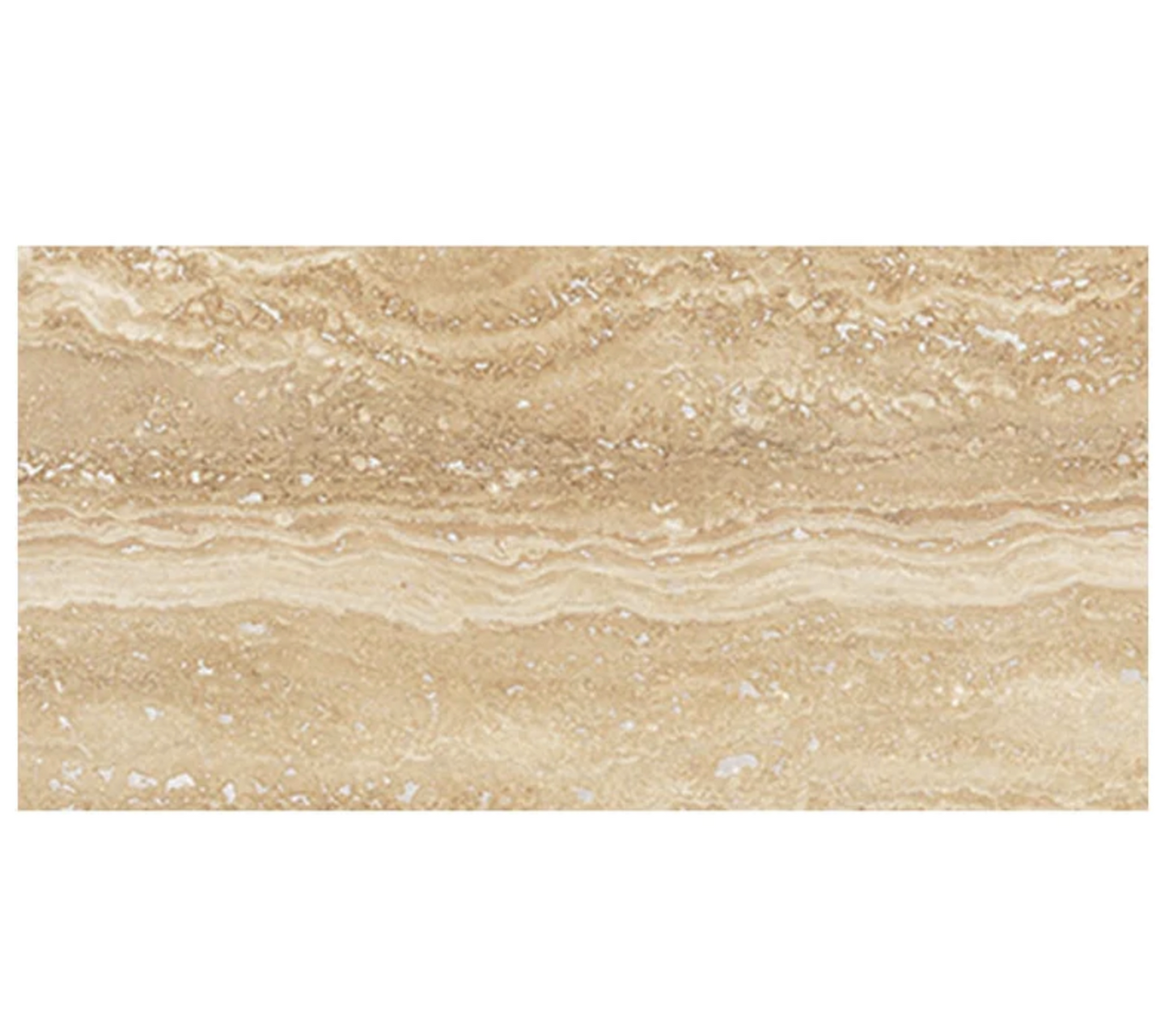 Ivory (Light) Travertine 12" X 24" Tile - (Vein-cut)