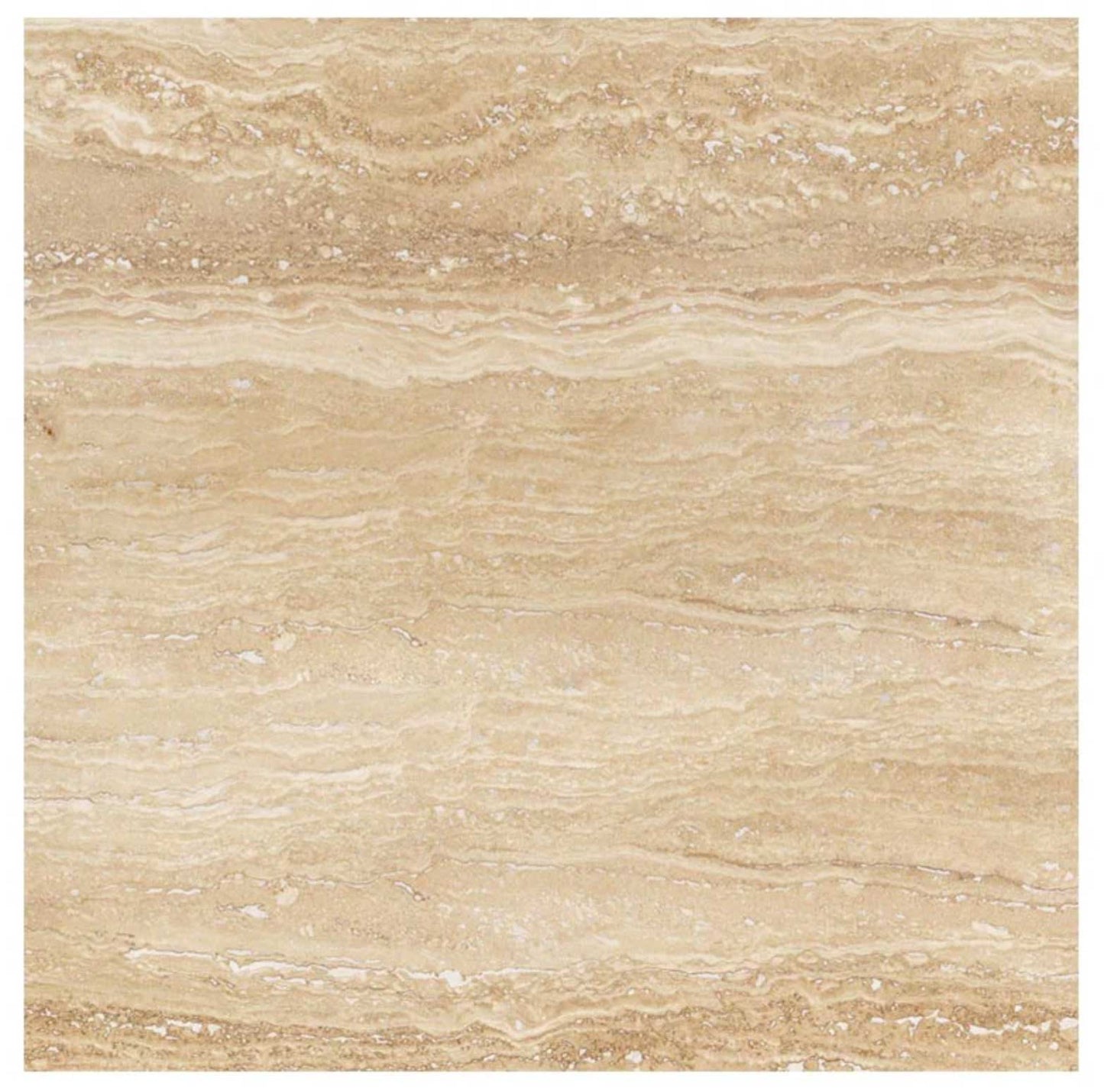 Ivory (Light) Travertine 18" X 18" Tile - (Vein-cut)