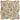 Mixed (Ivory + Noce + Gold) Travertine Mosaic - Flat-Pebble