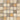 Mixed (Ivory + Noce + Gold) Travertine Mosaic - 2x2 Square