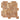 Noce Travertine Mini-Versailles Mosaic Tumbled Wall Tile