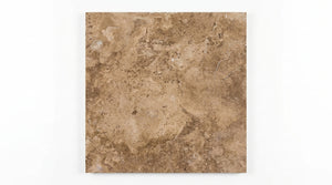 Noce Travertine Tile - 12x12 Cross-Cut