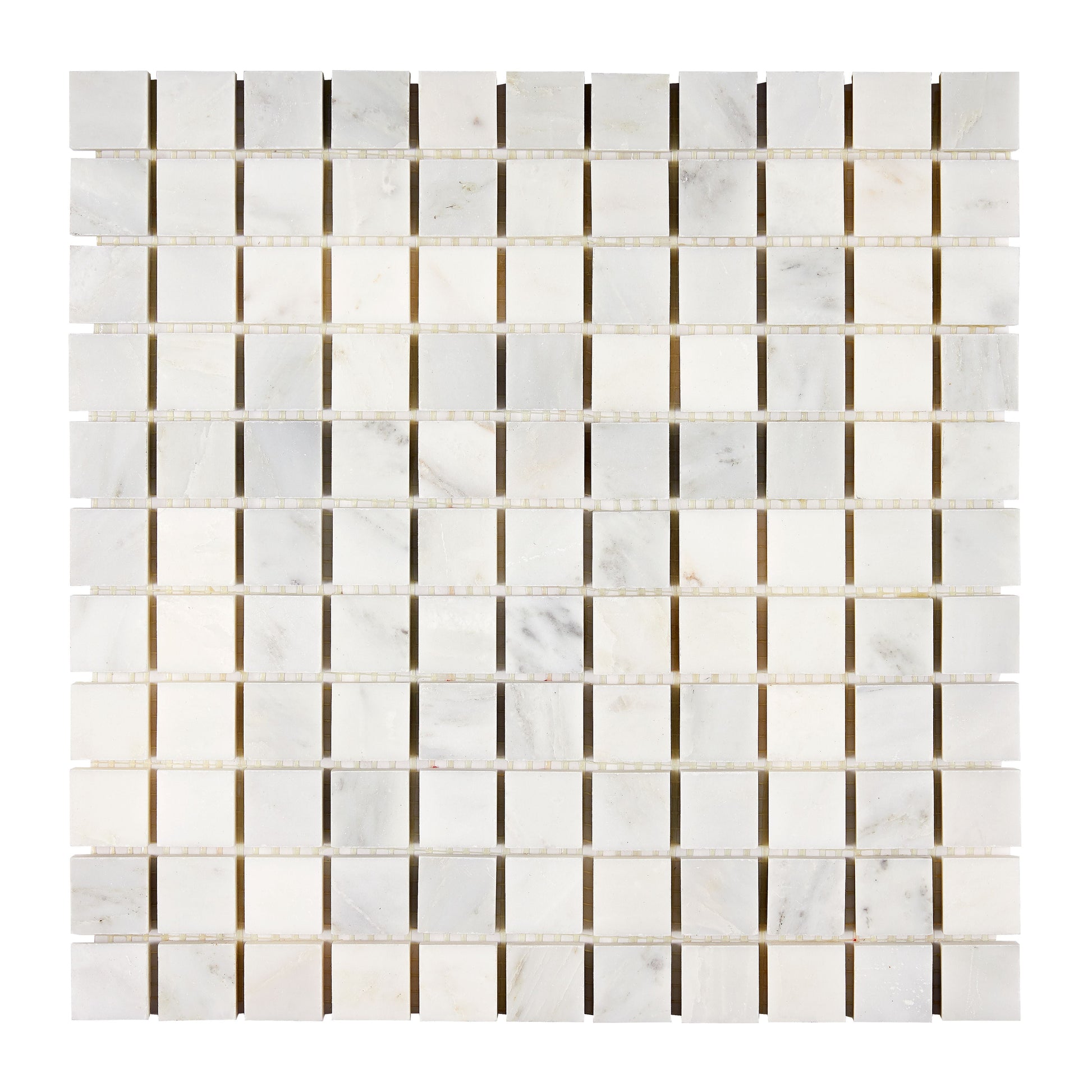 Oriental White (Asian Statuary) Marble 1’’ X 1’’ Mosaic Polished/Honed Wall Tile