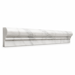 Oriental White Marble Trim - Single-Step Chair Rail