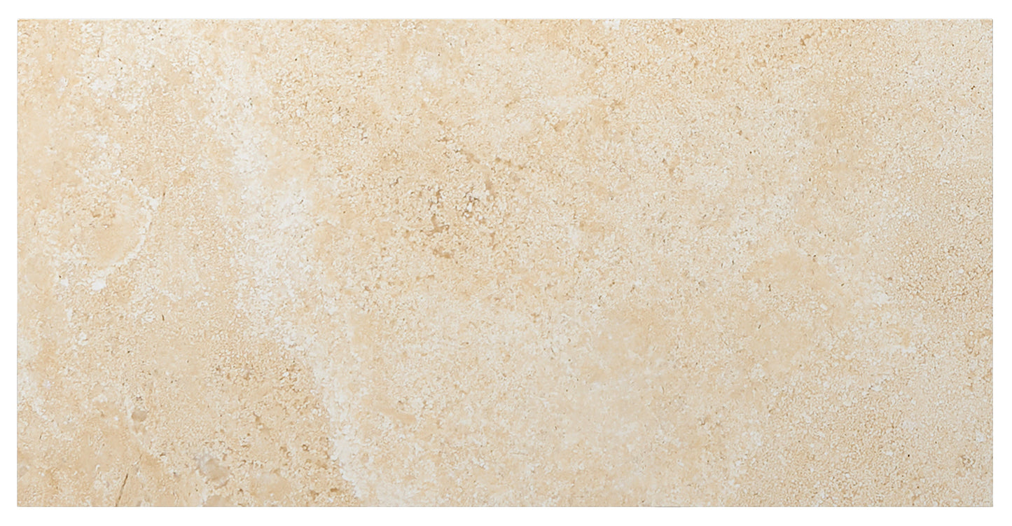 Durango Cream Travertine 12’’ X 24’’ Tile Micro-Beveled Filled & Honed Wall Tile