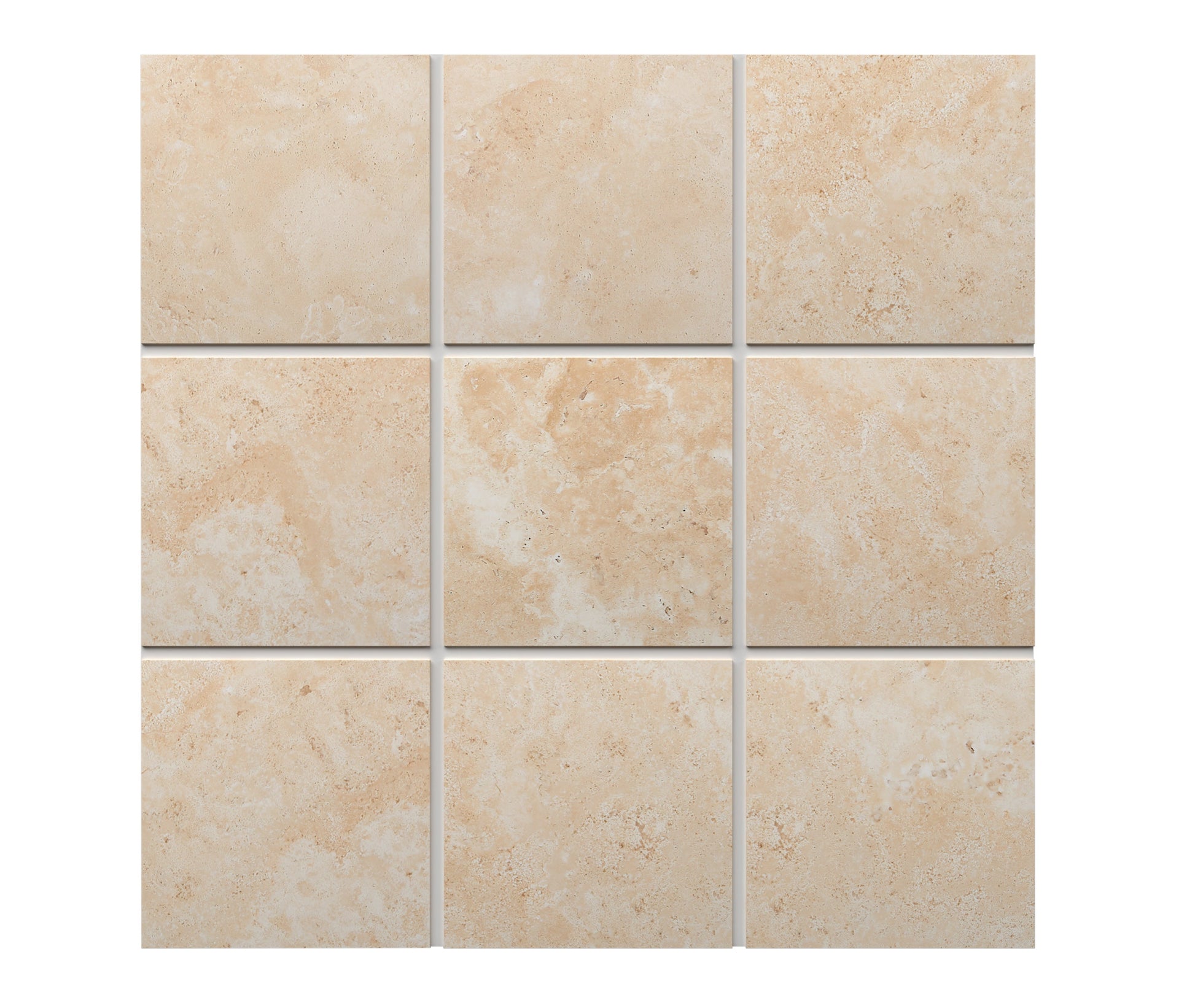 Durango Cream Travertine 4’’ X 4’’ Tile Micro-Beveled Filled & Honed Wall Tile