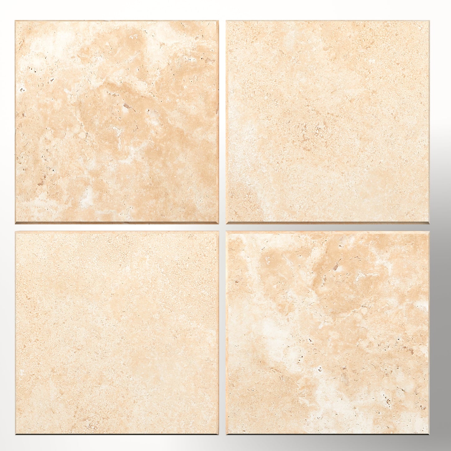 Durango Cream Travertine 6’’ X 6’’ Tile Micro-Beveled Filled & Honed Wall Tile