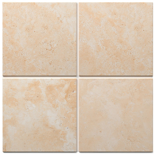 Durango Cream Travertine 6’’ X 6’’ Tile Tumbled Wall Tile