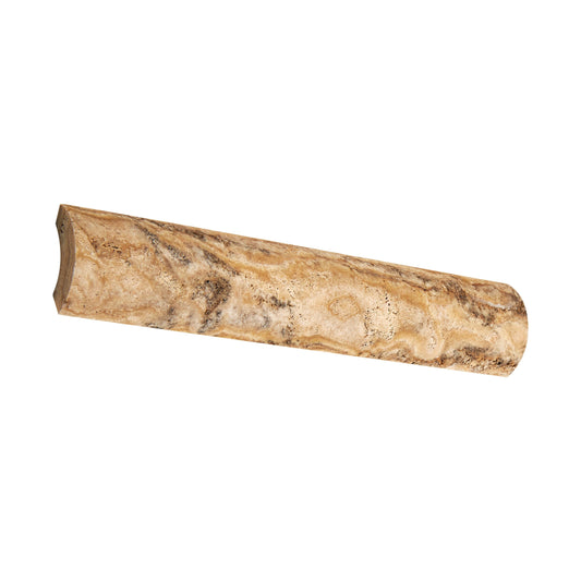 Scabos Travertine 1’’ X 6’’ Quarter-Round Trim Honed Quarter-Round