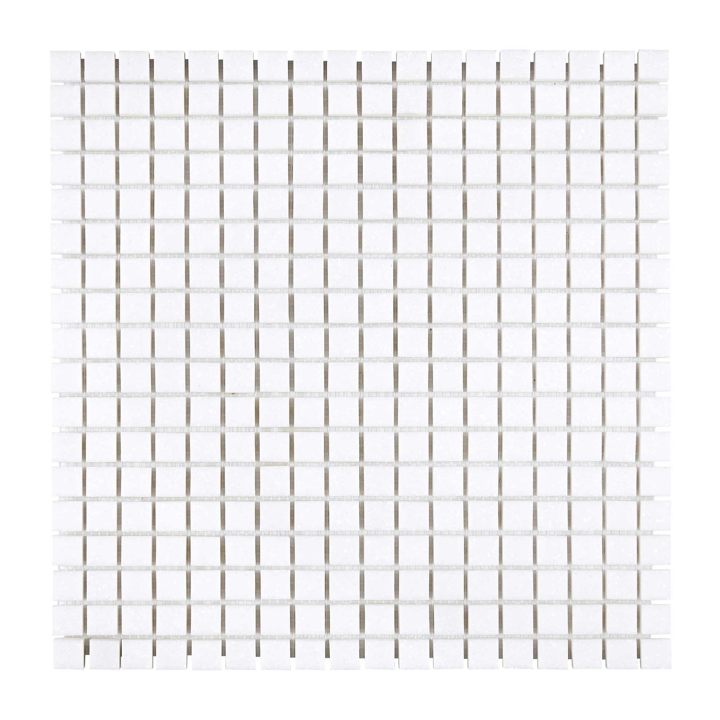 Thassos White Marble 5/8’’ X 5/8’’ Mosaic Polished/Honed Backsplash Tile